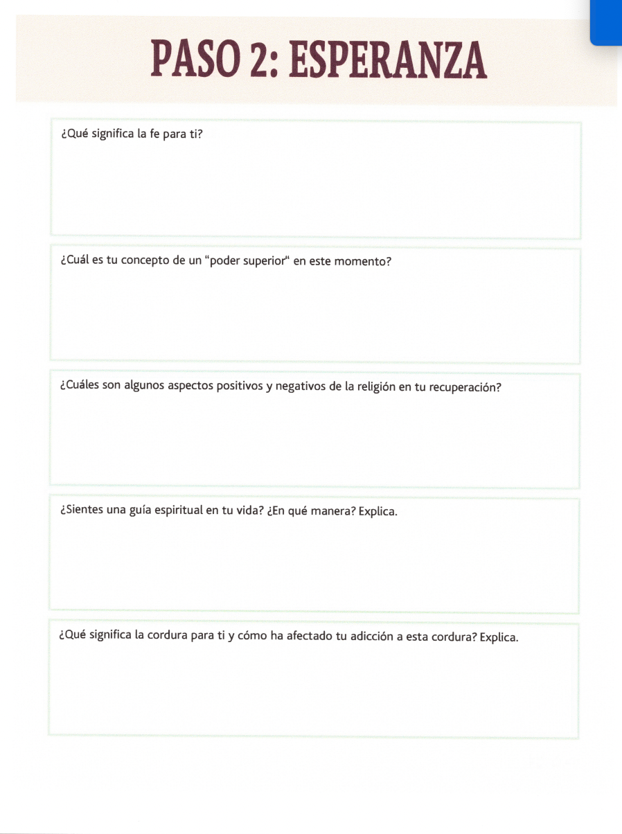 Sobriedad: Hojas de Trabajo para Recuperarte y Retomar el Control