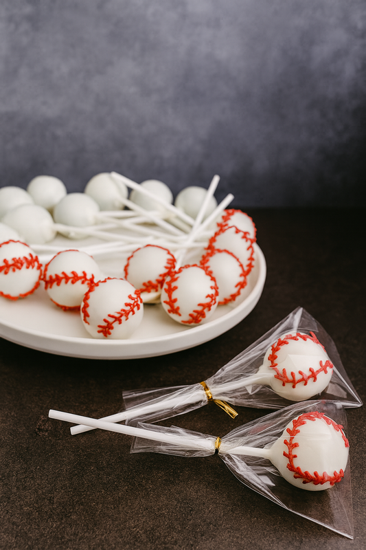 Baseball Cake Pops – Chocolate & Vanilla | Sports Party Treats, Team Favors & Gifts