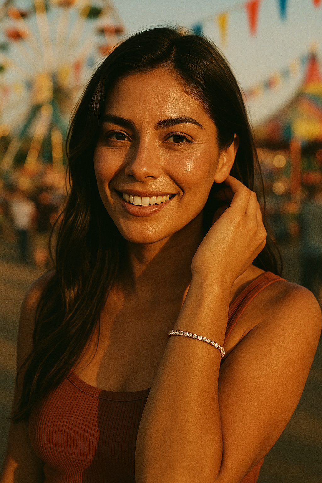 Women's Gold Zirconia Tennis Bracelet – Elegant Wedding & Everyday Fine Jewelry.